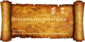 Bottenstein Kalliszta névjegykártya